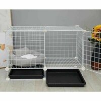 Chuồng ghép thú cưng chó mèo thỏ bọ dễ thương giá rẻ 3 màu trắng đen hồng