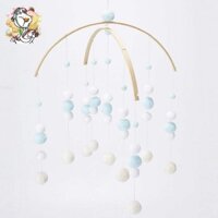 Chuông gió bằng gỗ Tròn bán nguyệt Chuông gió tự làm Gói chất liệu nôi em bé Đồ chơi trang trí HY