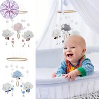 Chuông gió di động w / Búp bê đám mây Treo giường Chuông Huấn luyện nôi âm nhạc cho bé Nôi cho giường ngủ cho bé Trang trí SHOPQJC4188