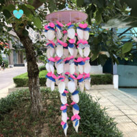 Chuông gió làm từ vỏ sò , lá điệp trang trí không gian phong cách biển