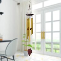 Chuông Gió Phong Thuỷ 5 thanh hợp kim Nhôm mạ đồng