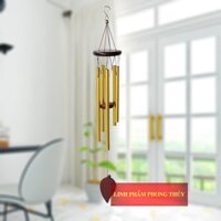 Chuông gió phong thuỷ 5 thanh hợp kim nhôm mạ đồng