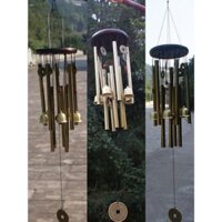 Chuông gió phong thủy hợp kim nhôm mạ đồng - LPCG1004