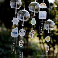 Chuông gió thủy tinh Acrylic phong cách Nhật Bản, Mặt Dây chuyền phòng ngủ sáng tạo, trang trí cửa có thể treo kiểu Nhật mùa hè, DIY thủ công