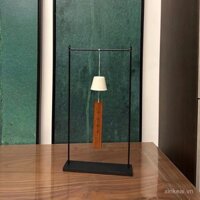 Chuông gió thủy tinh phong cách Nhật Bản Jindeng, trang trí treo, giá đỡ chuông gió bằng gỗ nguyên khối, trang trí không gian trà, trang trí nhà nghỉ