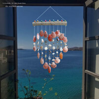 Chuông gió trái tim làm từ vỏ ốc biển