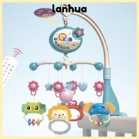 Chuông giường chiếu LANHUA, Nôi trẻ em bằng nhựa điều khiển từ xa Lục lạc di động, Chất liệu An toàn Giá đỡ an toàn Giá đỡ êm ái Xoay thời gian Xoay băng chuyền Đồ chơi trẻ em