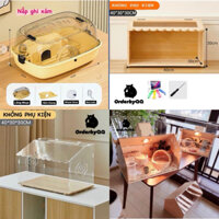 Chuồng Hamster Gỗ Mica Ngôi Nhà KHÔNG PHỤ KIỆN Kích Thước 40x30x25cm