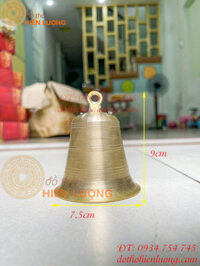 Chuông Lắc Cầm Tay Bằng Đồng Không Cán Cỡ To
