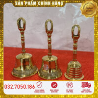Chuông Lắc Cầm Tay Đài Loan Bằng Đồng Loại Đẹp 3 cỡ - Chuông Cầm Tay Có Cán
