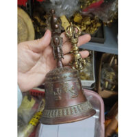 Chuông lắc đồng cầm tay phong cách Phật giáo  thờ cúngTây Tạng bộ chuông chày đồng mật tông tây tạng