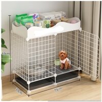 Chuồng lồng quây chó mèo  lắp ghép giá rẻ (không kèm+đệm và bát ăn)