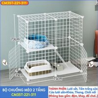 Chuồng Mèo 2 Tầng Lưới Sắt Lắp Ghép Đa Năng Cho Thú Cưng Thỏ, Sóc Bọ Ú Chọn Mẫu Theo Phân Loại
