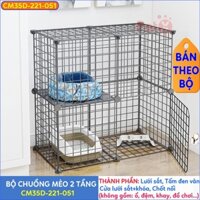 Chuồng mèo 2 tầng lưới sắt lắp ghép đa năng cho thú cưng thỏ, sóc bọ ú chọn mẫu theo phân loại
