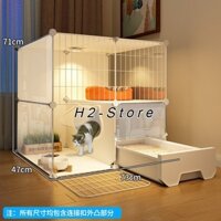 Chuồng mèo 3 tầng, Không gian thoải mái, hiện đại với khay vệ sinh khử mùi - CM33 - H2 Store