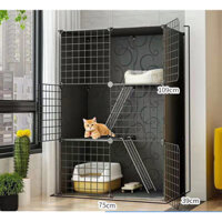Chuồng mèo lắp ghép 2 tầng 3 tầng- tặng kèm đầy đủ phụ kiện lắp ghép