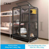 Chuồng Mèo Nan Ống Xịn 10 Mẫu Mã, Lồng Mèo Biệt Thự Mèo 2/3/4 Tầng Có Thể Nuôi Nhiều Mèo Chung Chuồng W6ES