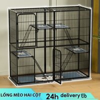 Chuồng mèo siêu sang, hàng đôi, hai lớp và ba lớp,chuồng mèo Lồng Nuôi Mèo Cỡ Lớn Thiết,lồng mèo 3 tầng,lồng mèo