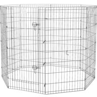 Chuồng quây cho chó mèo MidWest Wire Dog Exercise Pen with Step-Thru Door, Black E-Coat