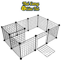 Chuồng quây, Chuồng ghép chó mèo 12 tấm sắt (tặng 24 chốt nối) - Thú Cưng Của Tui