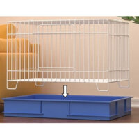 Chuồng sơn tĩnh điện cho thỏ, chuột lang, chuồng chuyên dụng cho thỏ, bọ ú size đại, kích cỡ 61x42x38cm