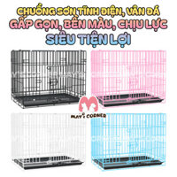 Chuồng sơn tĩnh điện, gấp gọn, vân đá từ MAYO Petshop có đủ size - tiện lợi, chịu lực, chống gỉ sét.