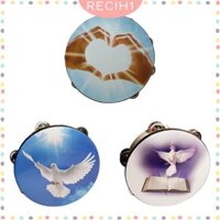 Chuông tay âm nhạc Tambourine cầm tay bằng gỗ cho trò chơi Cầu nguyện cho trẻ em