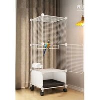 chuồng vẹt, chim,sóc, khỉ, rồng, bò sát...có bánh xe, (không kèm bát ăn )