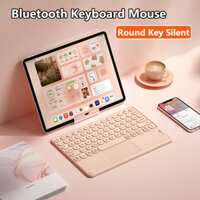 Chuột Bàn Phím ASH 10 Inch Cho IPad Air 13 2024 Pro 11 12.9 Air 1 2 3 Air4 5 7 / 8 / 9 / 10th 10.9 2022 9.7 5th 6th Mini 6 Bàn Phím Touchpad Có Chuột Bluetooth