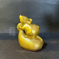 chuột bằng đồng, phong thuỷ tuổi tý, chuột đứng túi tiền chất liệu đồng