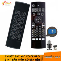 Chuột bay có voice km900V pro MX3L pro có đèn nền và 2 mặt bàn phím hỗ trợ mic giọng nói