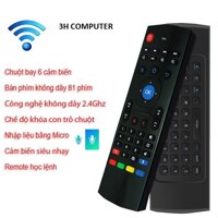 Chuột bay kiêm bàn phím Chuột Bay MX3 Pro - Voice Search Siêu Nhạy Chuột bay cho android tivi - có bàn phím và học lệnh hồng ngoại - MX3 Có hổ trợ mic nói