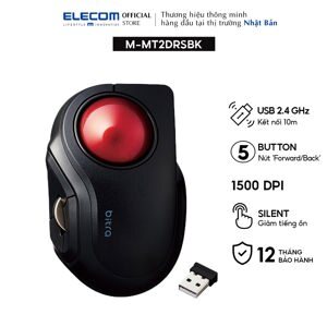 Chuột bi không dây yên tĩnh ELECOM M-MT2DRSBK
