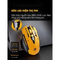 Chuột bluetooth 5.0 không dây TEKKIN INPHIC A9 gaming máy tính 6 nút silent tắt âm led hiển thị pin gundam