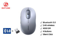 Chuột Bluetooth Không Dây Dual Mode, DPI 4000 Cho Laptop, MacBook, PC Ugreen 45149 chính hãng