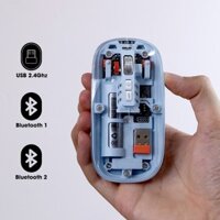 Chuột Bluetooth Không Dây TEKKIN M233 Thiết Kế Trong Suốt Độc Lạ