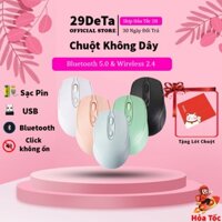 Chuột bluetooth máy tính không dây silent sạc pin 29deta  chuột thích hợp cho macbook pro, điện thoại, laptop không ồn -