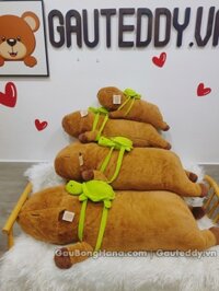 Chuột Bông Capybara Dài Đeo Balo Rùa