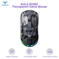 Chuột chơi Game AULA SC660 Không dây 2.4G / bluetooth / Đèn nền có dây DPI Max 10000 Hỗ trợ tùy chỉnh trình điều khiển