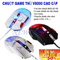 Chuột Chơi Game Chuột Máy Tính Chuột Game Thủ V8000 Có Đèn Led Đổ Màu Liên Tục Với Con Lăn Thiết Kế 4D Giúp Chuột Di Chuyển Nhanh Mượt Bảo Hành 6 Tháng Trên Toàn Quốc