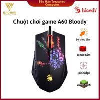 Chuột Chơi Game Có Dây A4tech A60 4000DPI 8 Nút Đen - Hàng Chính Hãng