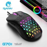 Chuột Chơi Game Có Dây RAIKU G701 Với 6 Phím Ánh Sáng Đầy Màu Sắc Cho Microsoft Windows Và Apple iOS Tương Thích Khi Sử Dụng Văn Phòng