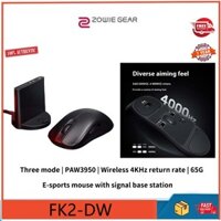 Chuột chơi game không dây hai chế độ ZOWIE GEAR FK2-DW, tốc độ trả lại 4K không dây, PAW3950, chuột thể thao điện tử cấp chuyên nghiệp có trạm gốc tín hiệu