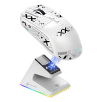 Chuột chơi game không dây Attack Shark X6, Bộ sạc từ tính RGB, PixArt PAW3395, 26K DPI 1KHz, Chuột chơi game Macro, Bộ chuyển đổi PC / Laptop