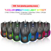 Chuột Chơi Game Máy Tính Chuột Có Dây Game Thủ 7 Nút 3200DPI LED USB Quang Chuột Chơi Game Chuột Cho PC Máy Tính Notebook