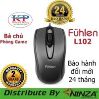 Chuột có dây Fuhlen L102 Màu Hồng siêu "cute" - Hàng Chính Hãng Ninza Bảo Hành 2 Năm