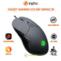 Chuột có dây gaming Inphic B1 giá rẻ 7200 DPI USB - Chuột chơi game Inphic B1 không tiếng ồn Silent Click
