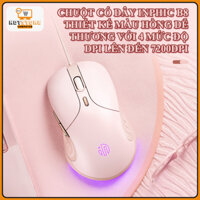Chuột có dây INPHIC B8 thiết kế màu hồng nữ tính dễ thương với tốc độ chuột lên đến 7200DPI