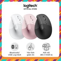 Chuột công thái học không dây Logitech Lift Vertical - Bluetooth | USB, giảm ồn, Windows/ Mac (giá siêu ưu đãi)