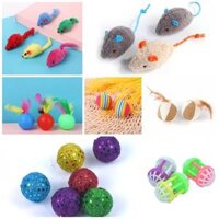 Chuột đồ chơi giảm strees cho mèo nhiều loại Chuột lông vũ Chuột lò xo,.,